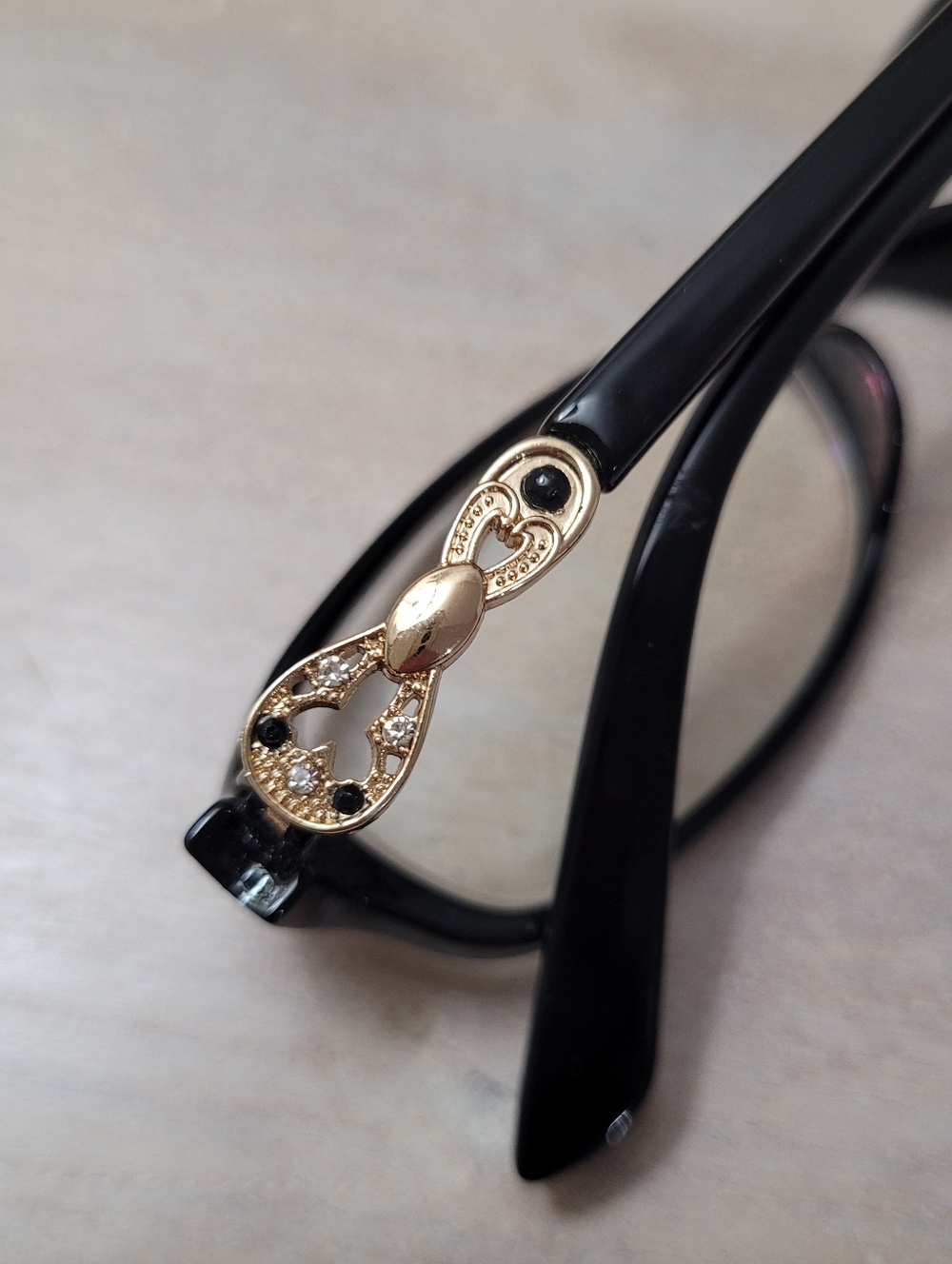 Bvlgari Women's Silver and Rhinestone Embellished Eyeglasses Black Made in Italy - Picture 4 of 6